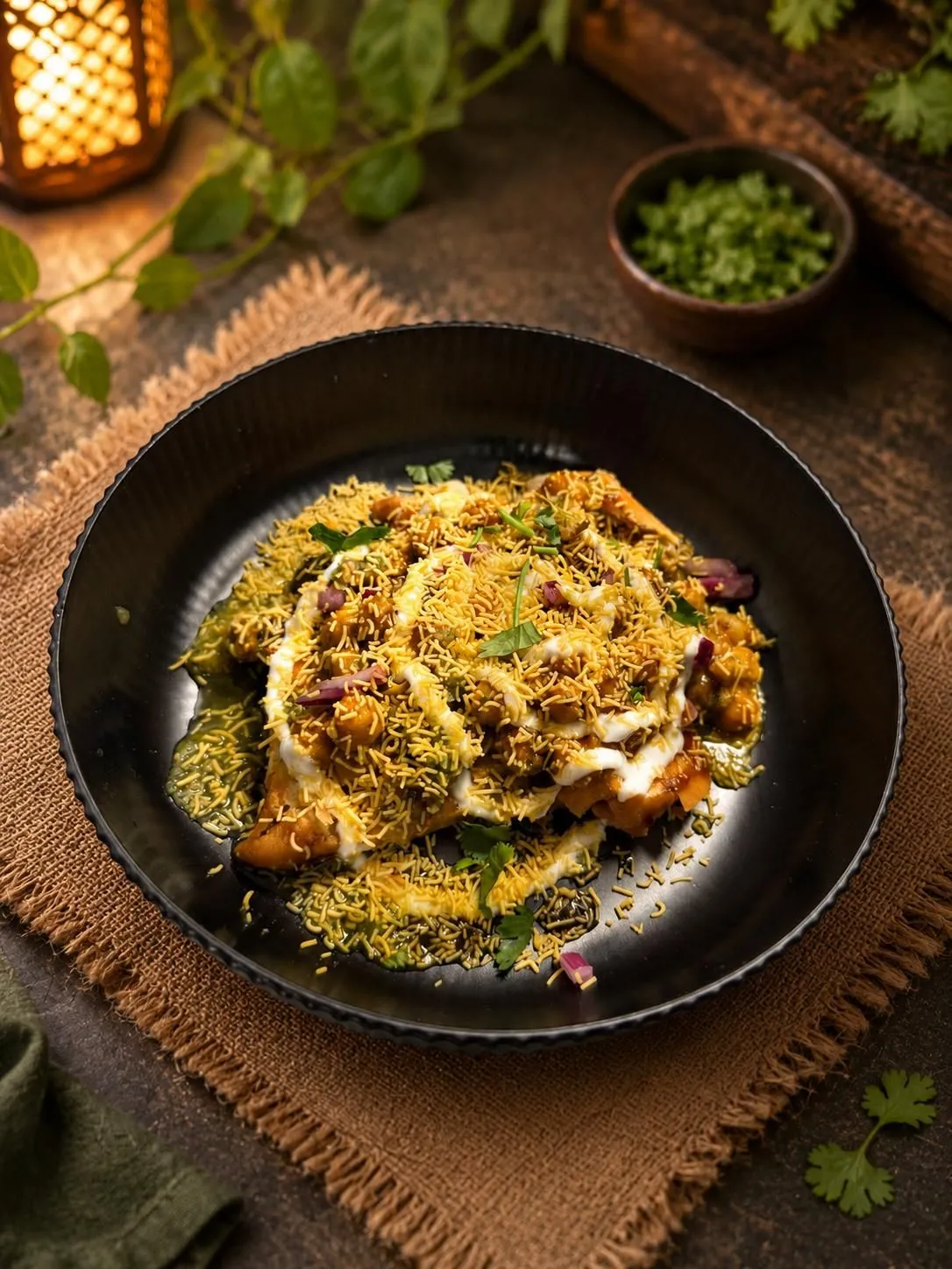 Starters: Samosas Chaat